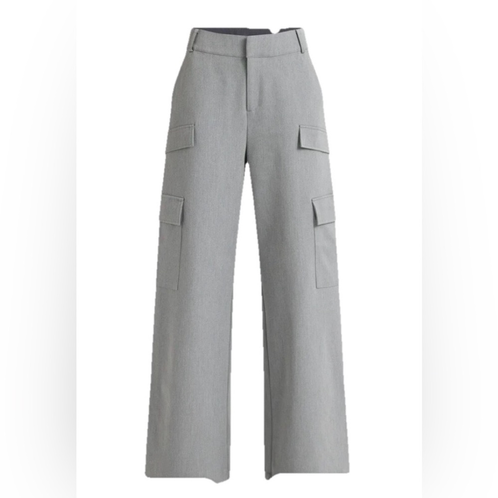 NWT Scoop Wide Leg Utility Trouser Heather Gray 10